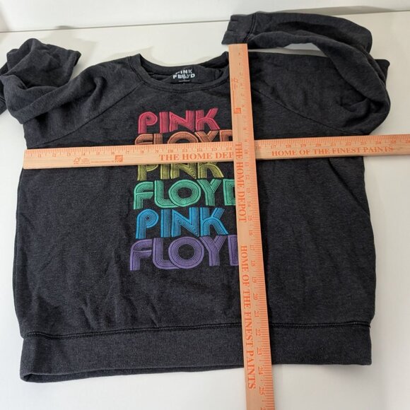 Lucky Brand Pink Floyd Sweatshirt Womens Size Large Gray Rainbow Crew Neck - Picture 8 of 10